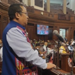 K. Vena zawhna chhangin Union Minister-in NHIDCL hnuaia Mizorama kawng laih mek leh laih tur te dinhmun Parliament-ah tarlang