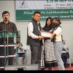 MSU in zirlai tithate chawimawi; Lalhmangaihzuali, Kawnpui hnenah MSU special award hlan